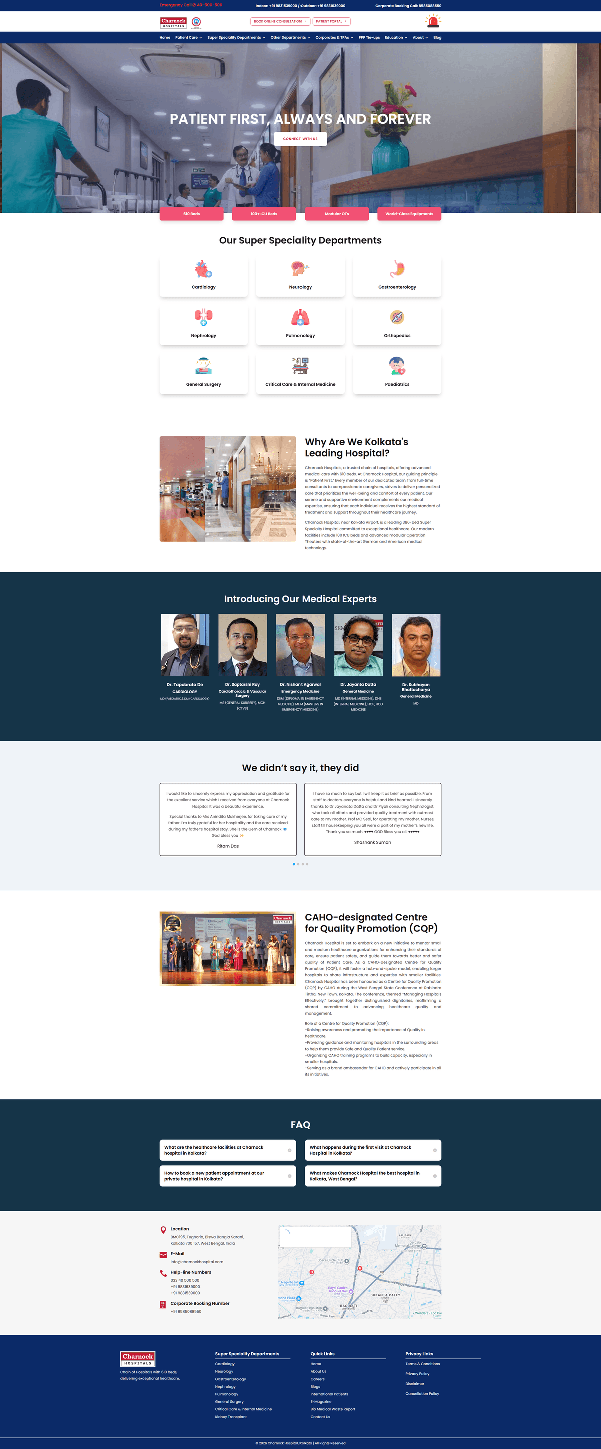 Charnock Hospitals website