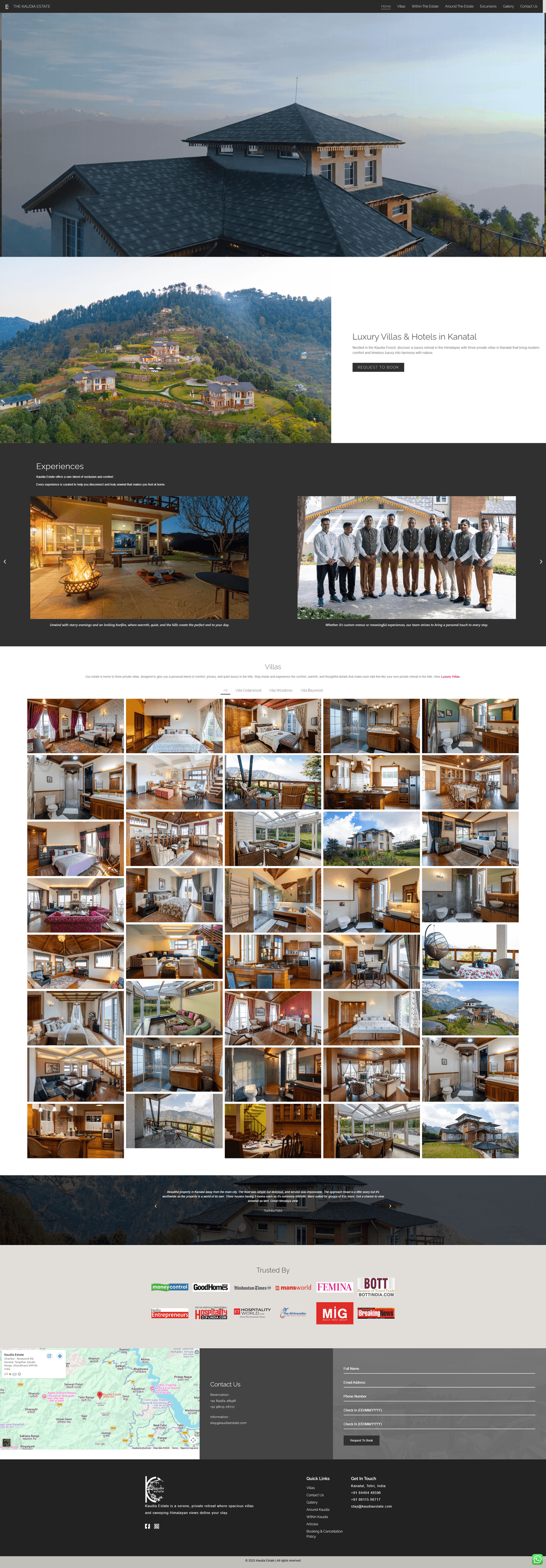 Kaudia Estate website